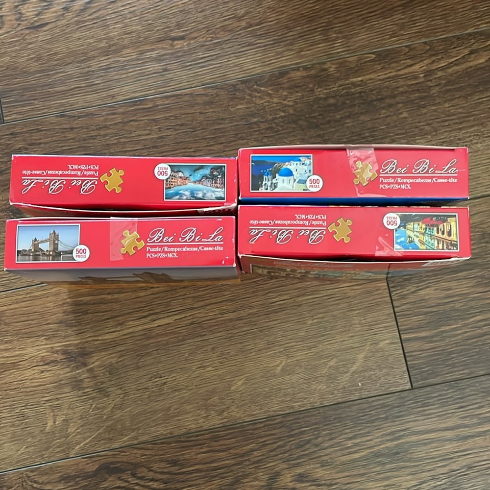 Set of 4 500 piece puzzles - Picture 2 of 2